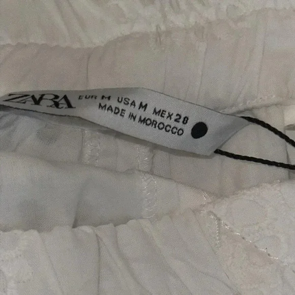 ZARA | White | EMBROIDERED LONG SHORTS - Picture 9 of 11